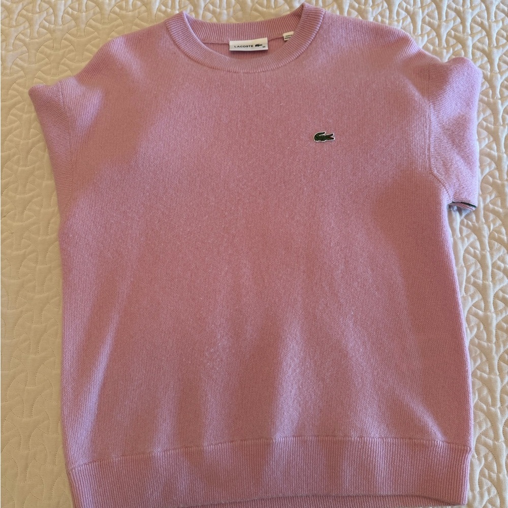 Lacoste Light Pink Crew Neck Sweater